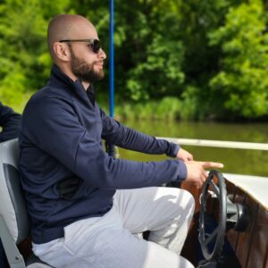 Kapitan Maciek na statku Bursztyn